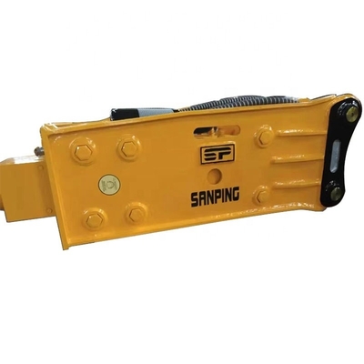 Excavadora JCB3CX con rompehielos, martillo hidráulico