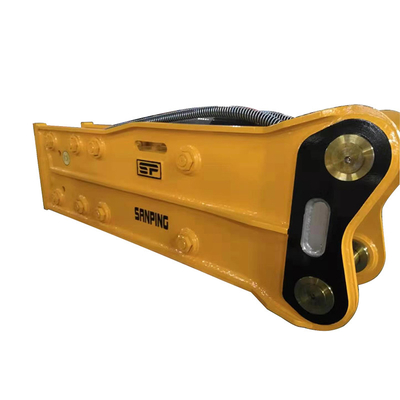 Excavadora JCB3CX con rompehielos, martillo hidráulico