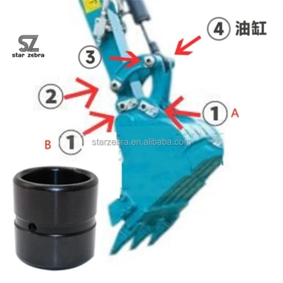 Para mini excavadora Kubota U30 35 KX135 I-marco cubo de conexión varilla cabeza de caballo alfiler de buje sello de aceite eje oscilante eje cubo