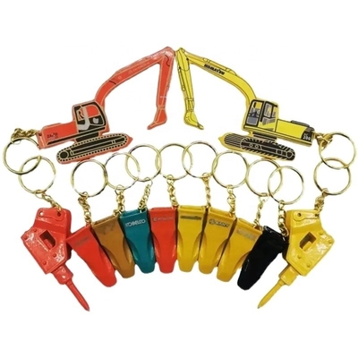 Para el metal creativo 3d Excavador Bucket Bucket Tooth Modelo llavero llavero / Bucket Tooth llavero / Excavador Bucket llavero anillos