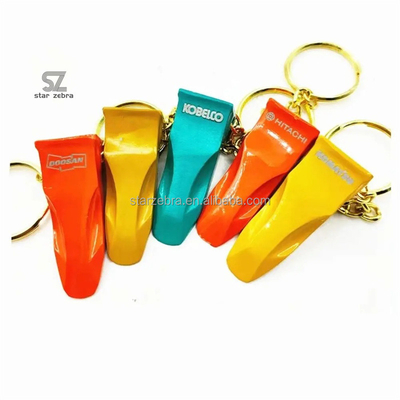 Para el metal creativo 3d Excavador Bucket Bucket Tooth Modelo llavero llavero / Bucket Tooth llavero / Excavador Bucket llavero anillos