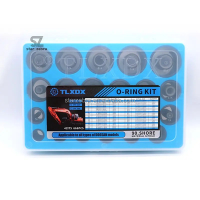 90.SHORE material nitrilo 42ITS 666PCS Aplicable a todo tipo de modelos DOOSAN O-ring kit