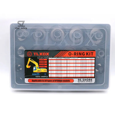 90.SHORE material nitrilo 42ITS 666PCS Aplicable a todos los tipos de modelos de Hyundai O-ring kit