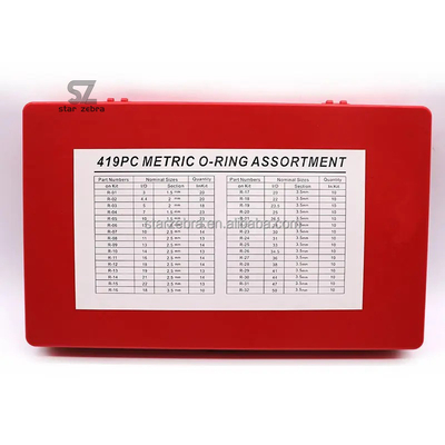 Conjunto de 30 tamaños de equipo de oring resistente a altas temperaturas nbr fkm goma de silicio o-ring oem goma de sello para excavadora