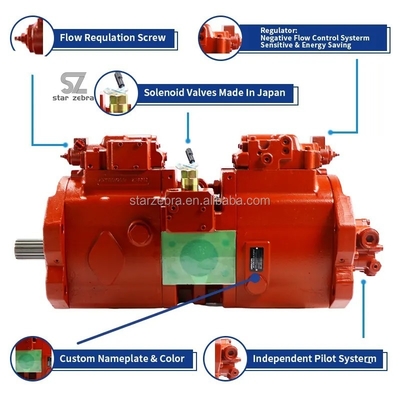 Excavadora bomba de pistón hidráulica principal K3V140DT K3V140DT K3V180DT K6V63DT K3V112DT Para Kawasaki