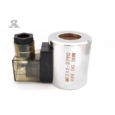 MFZ12-37YC Excavadora bobina de válvula de solenoide hidráulico 24V 12VDC 30W agujero interior 23mm longitud 51mm