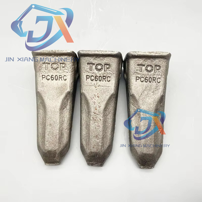 STAR ZEBRA Komatsu PC60 PC100 Dientes de cubo forjados resistentes al desgaste Dientes afilados Dientes dilapidados Dientes de cubo de dientes planos cuadrados de tierra