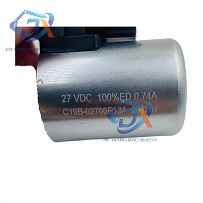 STAR ZEBRA C19B-02700E13A bobina de válvula de solenoide 27642500 Excavadora piezas de maquinaria de construcción 27V