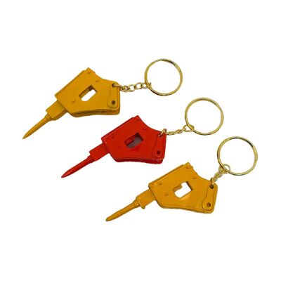Excavadora creativa excavadora cargador modelos rompehielos martillo adornos ceniceros soportes de bolígrafo recuerdos regalo de cumpleaños llavero anillo