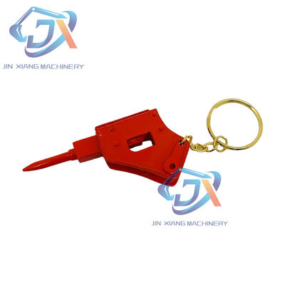 Excavadora creativa excavadora cargador modelos rompehielos martillo adornos ceniceros soportes de bolígrafo recuerdos regalo de cumpleaños llavero anillo