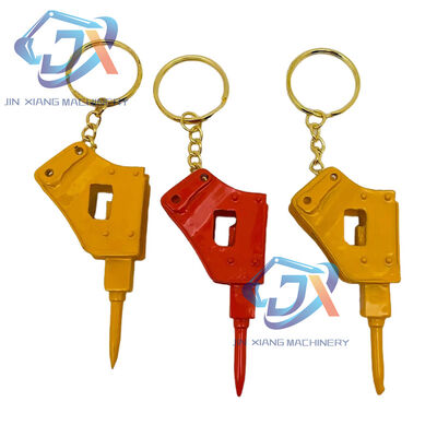 Excavadora creativa excavadora cargador modelos rompehielos martillo adornos ceniceros soportes de bolígrafo recuerdos regalo de cumpleaños llavero anillo