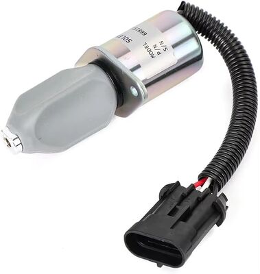 Excavadoras 6681513 6667993 6662993 6577503 6681512 6690563 Válvula de solenoide de apagado de 12 V para el motor Kubota S150 S160 S175
