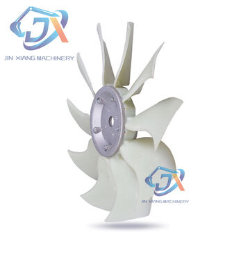 Cuchillas de ventilador de refrigeración de motores de aluminio de alta calidad para Kubota V3800 Partes de maquinaria de construcción