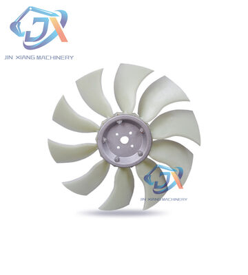 Cuchillas de ventilador de refrigeración de motores de aluminio de alta calidad para Kubota V3800 Partes de maquinaria de construcción