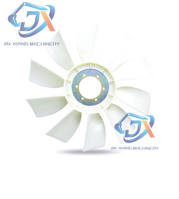 R210-5 D6BT Cuchilla de ventilador de enfriamiento del motor para piezas de repuesto de excavadoras