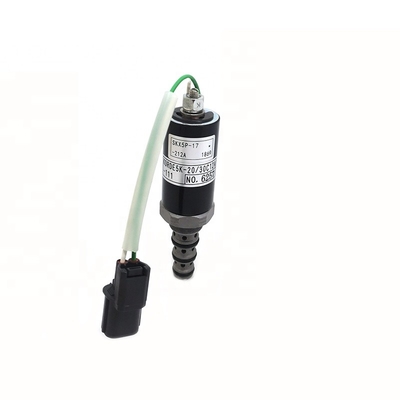 Factory Supply SK120-5 SK200-5 Excavator Hydraulic Pump Solenoid Valve SKX5P-17-212 KDRDE5K-20/30C12A-111 -101
